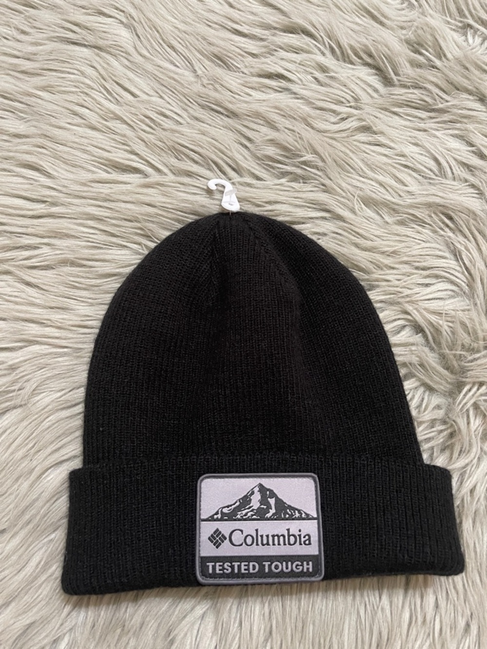 Columbia Black Knit Beanie with Logo‎ Patch - Picture 2 of 3